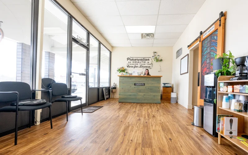 ascend chiropractic waiting area reverse shot